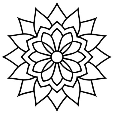 mandala süsleme ikonu vektör illüstrasyon tasarımı