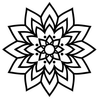 mandala deseni beyaz ve siyah