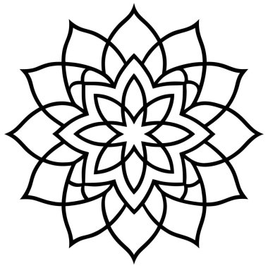 Mandala. yuvarlak süsleme desen