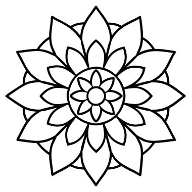 mandala çiçek dekorasyonu izole edilmiş simge tasarımı