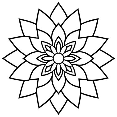 Çiçek Mandala vektör çizimi