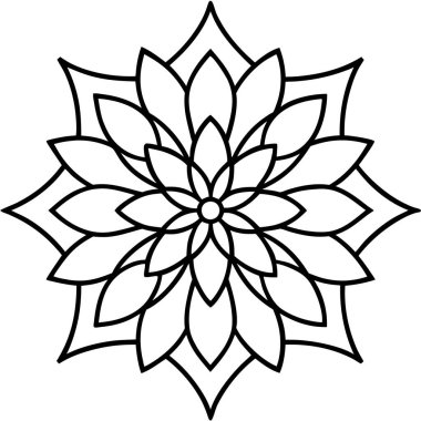 çiçek mandala vektör simgesi