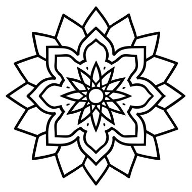 Tasarım için siyah beyaz mandala deseni