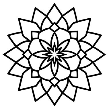 çiçek dekoratif ikon vektör illüstrasyon tasarımı