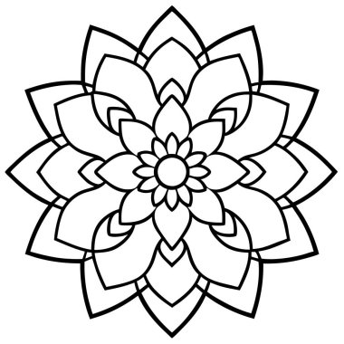 Güzel çiçek süslemesinin vektör çizimi