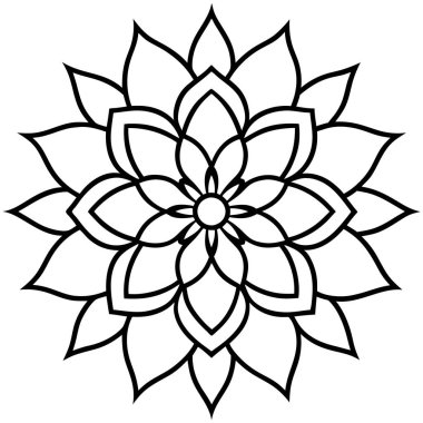 Çiçek yaprakları mandala dekorasyonu