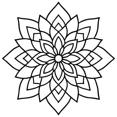 mandala çiçek süsleme ikonu vektör illüstrasyon tasarımı