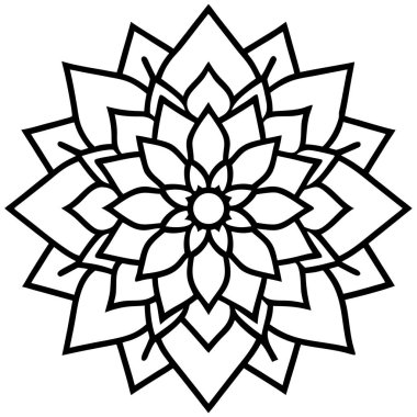 Çiçek mandalasının vektör çiçeği, illüstrasyon, simge
