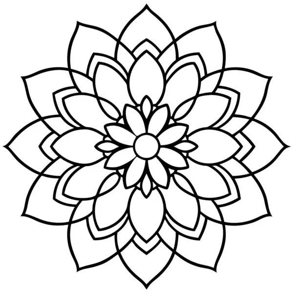 mandala. siyah ve beyaz süs mandala