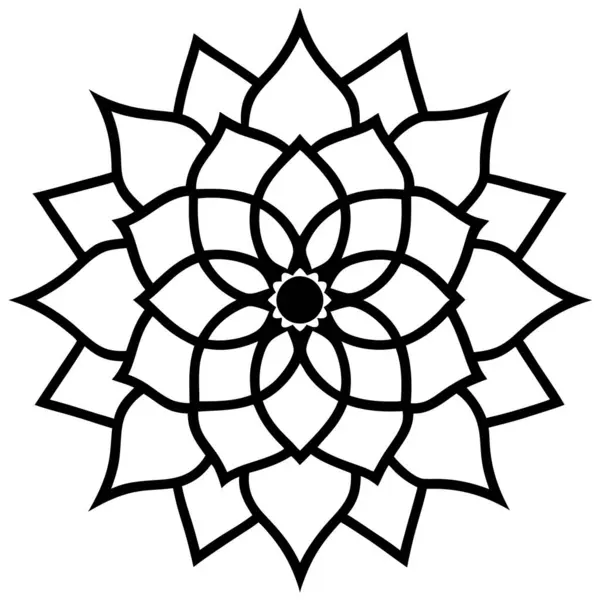 Boyama kitabı için siyah ve beyaz mandala. Çocuklar için el çizimi mandala
