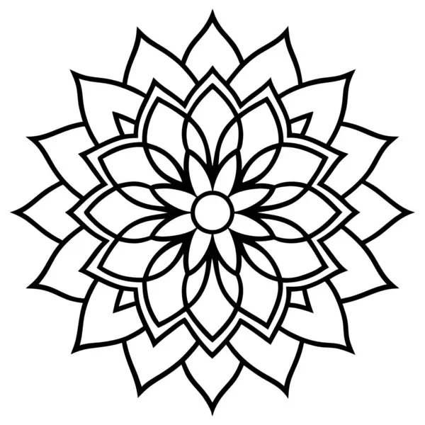 Siyah beyaz vektör mandala