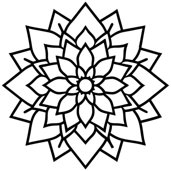 Çiçek mandalasının vektör çiçeği, illüstrasyon, simge