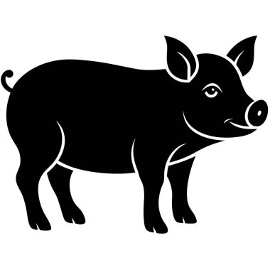 bir domuz vektör çizimi