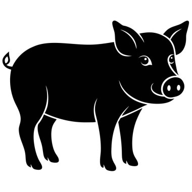 Domuz simgesi, vektör illüstrasyonu