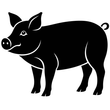 Domuz simgesi, vektör illüstrasyonu