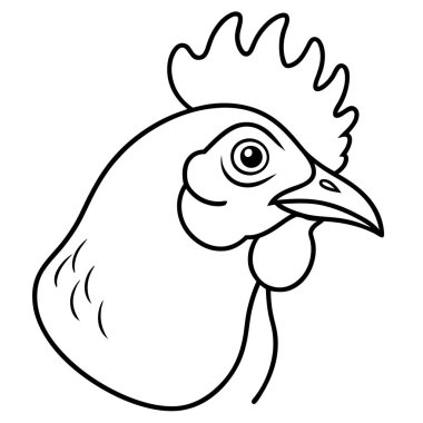 vector illustration of a chicken head