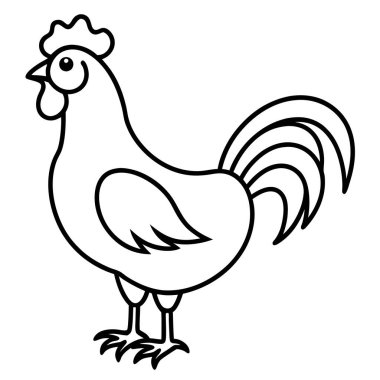horoz, horoz, horoz, vektör, simge, illüstrasyon, sembol