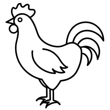 tavuk simgesi vektör illüstrasyonu