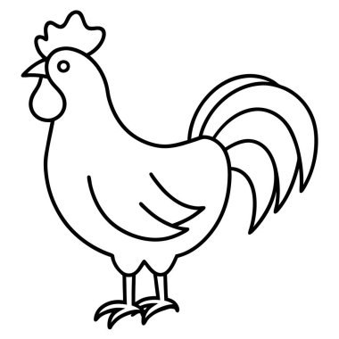 tavuk simgesi vektör illüstrasyonu