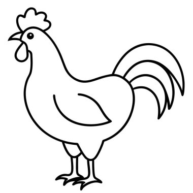 tavuk simgesi vektör illüstrasyonu
