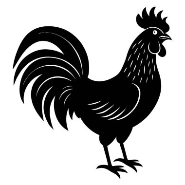 Beyaz arkaplanda tavuk simgesi