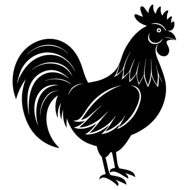 tavuk çiftliği tavuk vektör illüstrasyonu