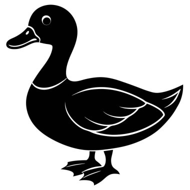 ördek simgesi vektör illüstrasyonu