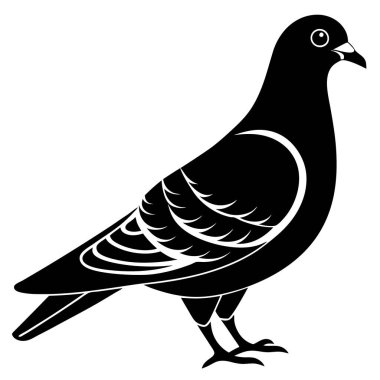 Kuş simgesinin vektör illüstrasyonu