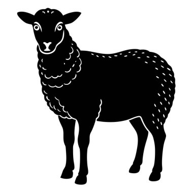 Koyun ikonu vektör illüstrasyonu