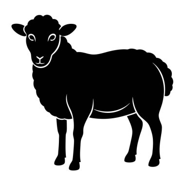 Kara gözlü kara koyun, vektör.
