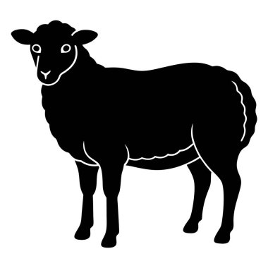 Basit bir kara koyun sanat tasarımı.