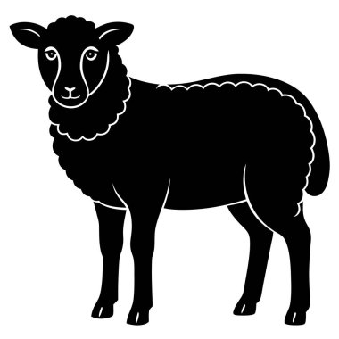 Basit bir kara koyun sanat tasarımı.