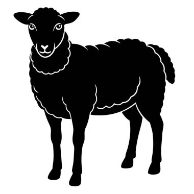 Basit bir kara koyun sanat tasarımı.