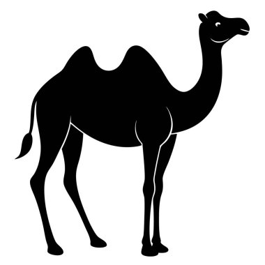Deve vektör simgesi. Beyaz arkaplan deve üzerinde izole edilmiş ana hat vektör simgesi.