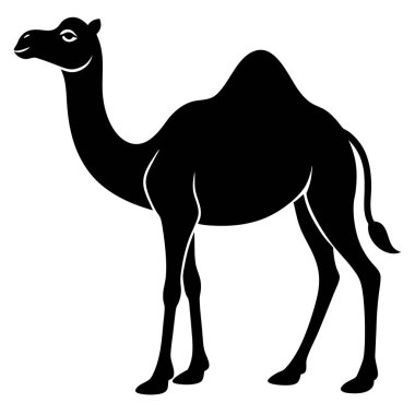 Deve vektör simgesi. Beyaz arkaplan deve üzerinde izole edilmiş hayvan vektör simgesi.