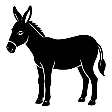 eşşek simgesi, siyah biçim