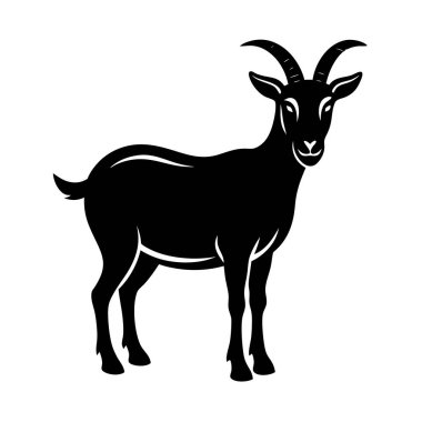 Keçi vektör çizimi siyah izole