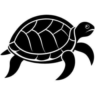 Bir kaplumbağa simgesinin vektör çizimi