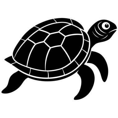 Kaplumbağa. Web simgesi basit illüstrasyon