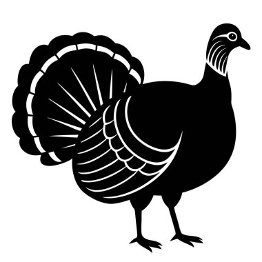 Basit bir hindi şükran günü vektör çizimi