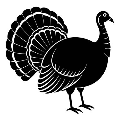 Şükran Günü hindisi, hindi çizgi filmi tarzı.