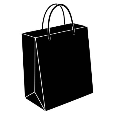 Beyaz arkaplanda alışveriş çantası