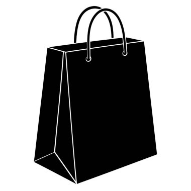 Alışveriş çantası simgesini, basit tarzı