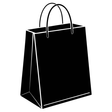 Siyah Cuma çanta simgesi, basit biçim