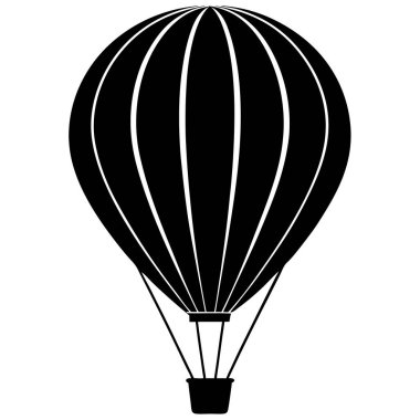 balon hava sıcak simgesi, basit biçim