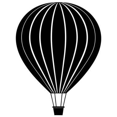 balon hava sıcak hava simgesi katı biçimde