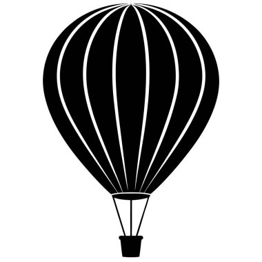 Sıcak hava balonu simgesini, basit tarzı