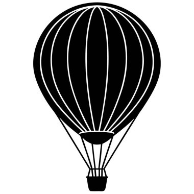 Balon hava sıcak ikonu. Beyaz arkaplanda izole edilmiş web tasarımı için hava balonu hava vektör simgesinin basit bir gösterimi