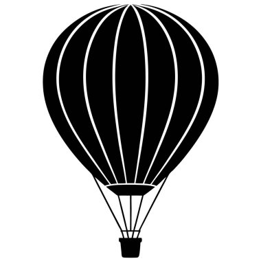 Sıcak hava balonu simgesini, basit tarzı