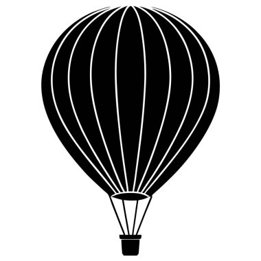 Sıcak hava balonu simgesini, anahat stili.